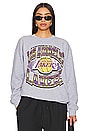 view 1 of 4 Lakers Chrome Lines Crew Sweatshirt in Heather Grey