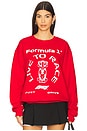view 1 of 4 F1 White Car Sweatshirt in Washed Red
