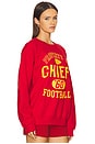 view 2 of 4 Chiefs Property Crew Fleece Sweatshirt in Red