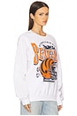 view 2 of 4 Bengals Conversion Crew Fleece Sweatshirt in White