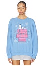 view 1 of 4 Snoopy Waiting For Santa Sweatshirt in Carolina Blue