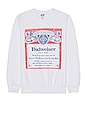 view 1 of 3 Budweiser Label Sweater in White