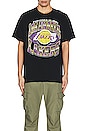 view 3 of 3 Lakers Chrome Lines Flea Market Tee in Black