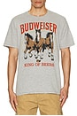 view 4 of 4 Budweiser King Of Beers Tee in Heather Grey
