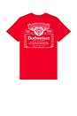view 1 of 4 Budweiser Label Tee in Cherry Red