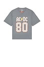 view 1 of 4 ACDC Back In Black Tour V-Neck Yoke Tee in Deep Indigo
