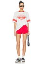 view 5 of 4 Chiefs Oversized Stripe Ringer Tee in White & Licorice