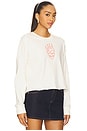 view 2 of 4 A Hot Mess Kickoff Crop Crew Sweatshirt in Vintage White