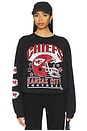 view 1 of 5 Chiefs Glitter Helmet Crew Fleece in Black