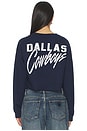 view 4 of 6 Cowboys Bling Crop Crew Sweatshirt in Navy