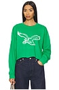 view 2 of 6 Eagles Bling Crop Crew Sweatshirt in Kelly