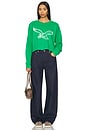 view 5 of 6 Eagles Bling Crop Crew Sweatshirt in Kelly