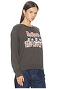 view 2 of 4 The Beatles Raglan Crew Fleece Sweatshirt in Vintage Black