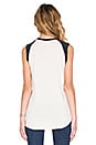view 3 of 3 TOP SIN MANGAS BLONDIE in Ivory & Jet Black