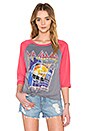 view 1 of 3 Def Leppard Pyromania Raglan Tee in Classic Grey & Licorice