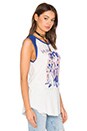 view 2 of 4 Def Leppard Tank in Ivory & Signal Blue