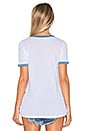 view 3 of 4 Playing Hooky Tee in Electric White & Light Navy
