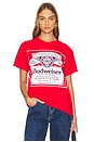 view 1 of 4 Budweiser Label King Of Beers Tee in Red