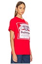 view 2 of 4 T-SHIRT BUDWEISER LABEL KING OF BEERS in Red