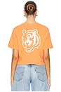 view 3 of 4 Bengals Dual Threat Mock Neck Crop Tee in Orange