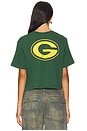 view 3 of 4 Packers Dual Threat Mock Neck Crop Tee in Green