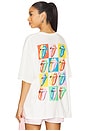 view 1 of 5 Hot Lips Checkers Oversized Tee in Vintage White