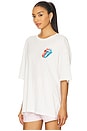 view 3 of 5 Hot Lips Checkers Oversized Tee in Vintage White