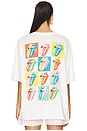 view 4 of 5 Hot Lips Checkers Oversized Tee in Vintage White