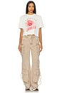 view 4 of 4 Bulls Mock Crop Tee in White