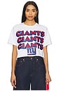 view 2 of 5 Giants Repeat Glitter Crop Tee in White