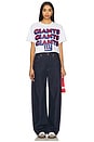 view 5 of 5 Giants Repeat Glitter Crop Tee in White