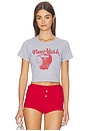 view 1 of 4 T-SHIRT GRAPHIQUE NEW YORK BIG APPLE THE BABY TEE in Heather Grey