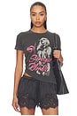 view 1 of 4 T-SHIRT SUPERGIRL X BLONDIE in Vintage Black With Pigment Dye