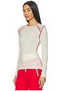 view 2 of 4 Zuri Baselayer Top in Ivory & Gondola