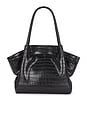 view 2 of 4 Hana Medium Tote Bag in Black Croc