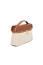 view 4 of 5 Thea Top Handle Bag in Brown Canvas