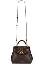 view 1 of 5 BOLSA DE MÃO CLÁSSICA LUCIA in Dark Brown