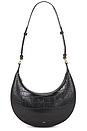 view 1 of 4 Carly Saddle Bag in Black Croc