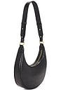 view 3 of 4 Carly Saddle Bag in Black Croc