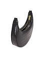 view 4 of 4 Carly Saddle Bag in Black Croc