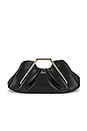 view 1 of 4 BOLSA CLUTCH COM ESTRUTURA DE METAL LILA in Black