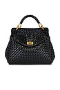 view 2 of 5 Lucia Classic Top Handle Woven Bag in Black