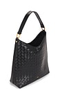 view 4 of 4 Aria Woven Texture Shoulder Bag in Black