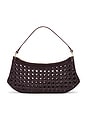 view 1 of 4 Lily Woven Shoulder Bag in Deep Claret