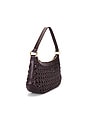 view 3 of 4 Lily Woven Shoulder Bag in Deep Claret