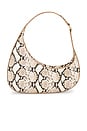 view 1 of 4 Harlee Snake Embossed Shoulder Bag in Brown