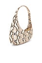 view 3 of 4 Harlee Snake Embossed Shoulder Bag in Brown