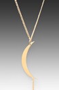view 2 of 4 Moon & Star Lariat Necklace in Gold in Yellow Gold