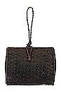 view 1 of 4 Cuzco Vaulted Straw Wristlet Bag in Black