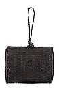 view 2 of 4 Cuzco Vaulted Straw Wristlet Bag in Black